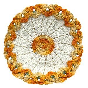 3D Vntg Crocheted Doily Trivet Coaster Hot Pad Potholder Home Table Decor
